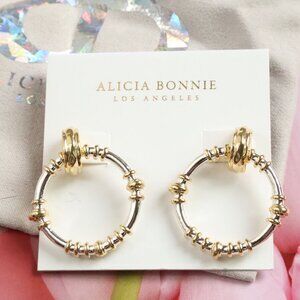 Alicia Bonnie Hoop Earrings - Evelyn - Mixed Metal